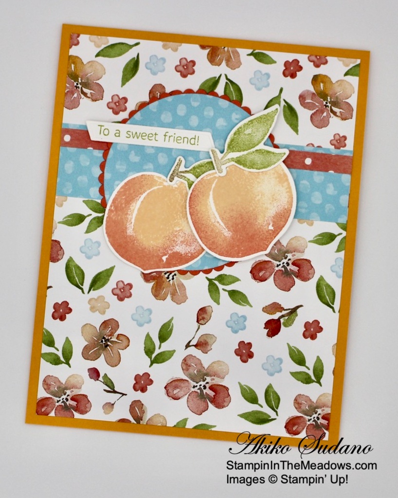 Stampin' Up! Sweet As A Peach for the Happy Inkin' Thursday Blog
