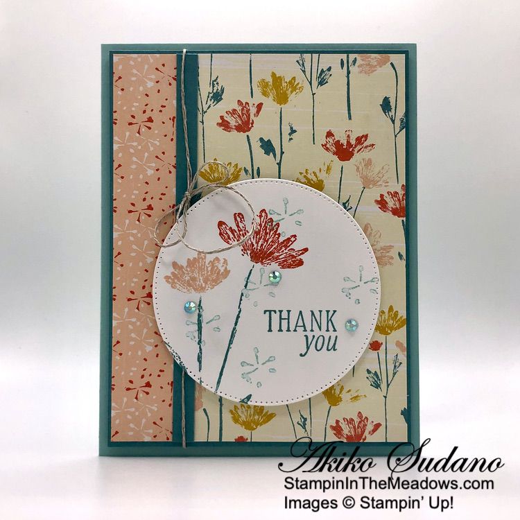 Stampin' Up! Inked and Tiled Thank You Card – Stampin' in the Meadows